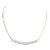 14k Solid White Gold Cluster Diamonds Bar Chain Necklace For Sale