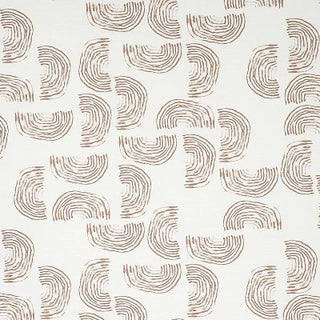 Sample - Schumacher X Caroline Z Hurley Quansoo Fabric in Caramel For Sale