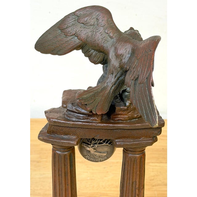 Metal 19th-Century French/ Italian Neoclassical Cast Bronze Eagle Pocket Watch Holder For Sale - Image 7 of 18