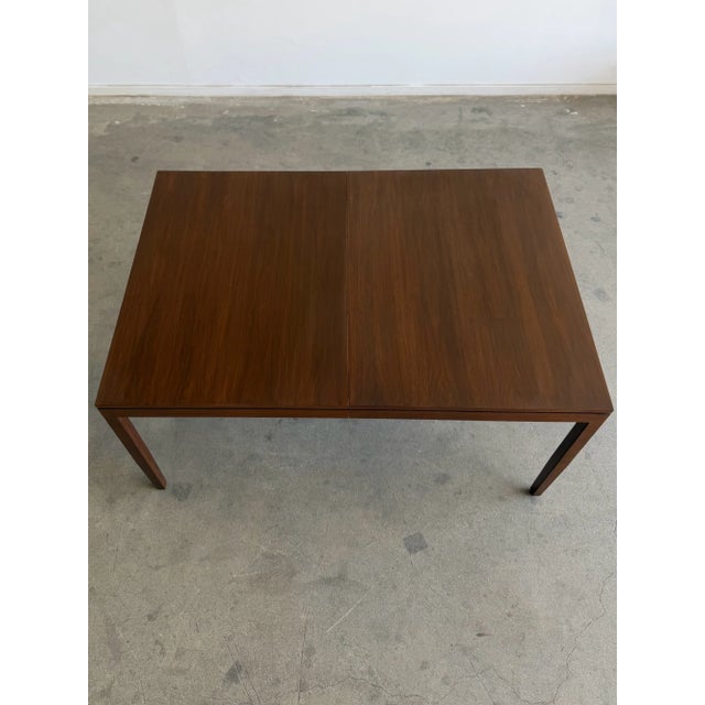 1960s Vintage Solid Walnut Expandable Dining Table For Sale - Image 5 of 5