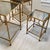 2010s Gilt Metal Fretwork Nesting Tables With Eglomisé Glass Tops, Set of Three For Sale - Image 5 of 11