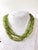 Lovely, vintage sterling silver and Peridot multi strand necklace.