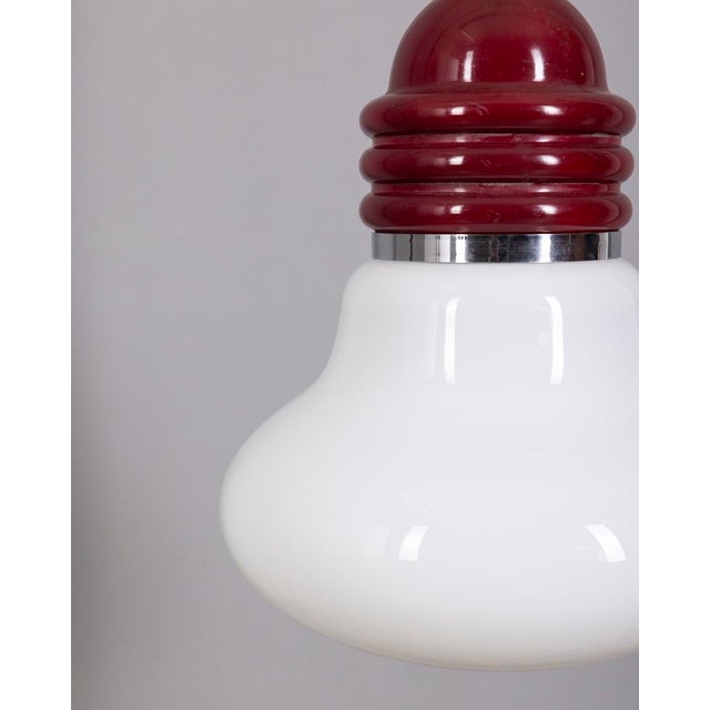 Vintage Glass and Metal Arianna Pendant Lamp by Piero Brombin for Artemide, 1970s For Sale - Image 6 of 9