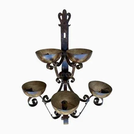Mid 20th Century Spanish Iron Sconces, Set of 2 For Sale - Image 11 of 11