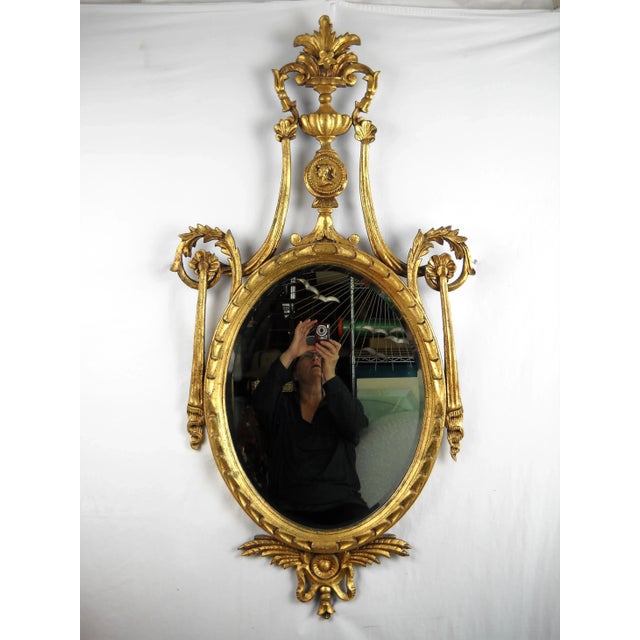 Neoclassical-Style Giltwood Mirror For Sale - Image 9 of 9