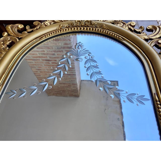 Large Antique French Monumental Gold Leaf Gilt Mirror, 1890 For Sale - Image 17 of 18