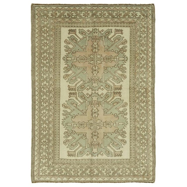 Textile Handmade Anatolian Wool Rug For Sale - Image 7 of 7