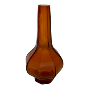 Currey & Company Modern Amber Glass Long Neck Peking Vase