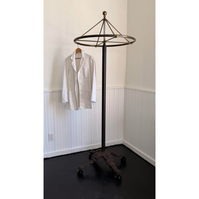 Metal Vintage Cast Iron Circular Clothes Rack For Sale - Image 7 of 8