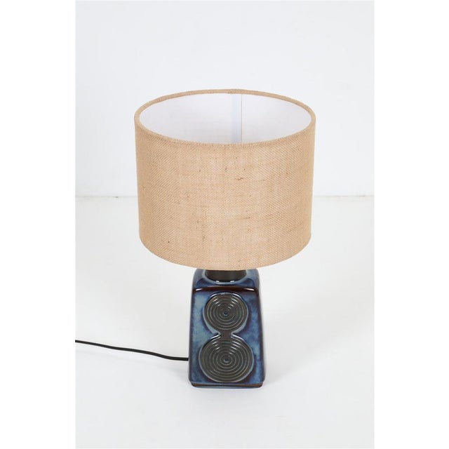 Mid-Century Modern Mid-Century Danish Modern Ceramic Table Lamp by Einar Johansen for Søholm, 1960s For Sale - Image 3 of 17