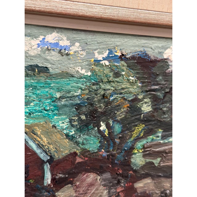 Bertil Wahlberg, Coastal Village, 1950s, Oil on Canvas, Framed For Sale - Image 15 of 18