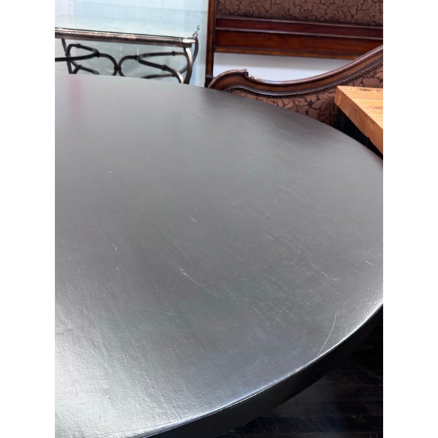 2010s Crate & Barrel Pedestal Table For Sale - Image 5 of 12