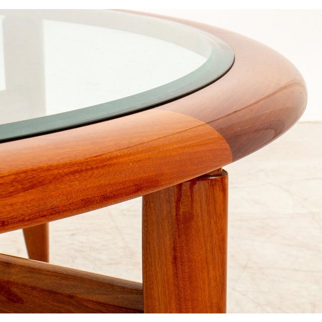 Wood Tihany for Pace Glass-Topped Mahogany Low Table For Sale - Image 7 of 11