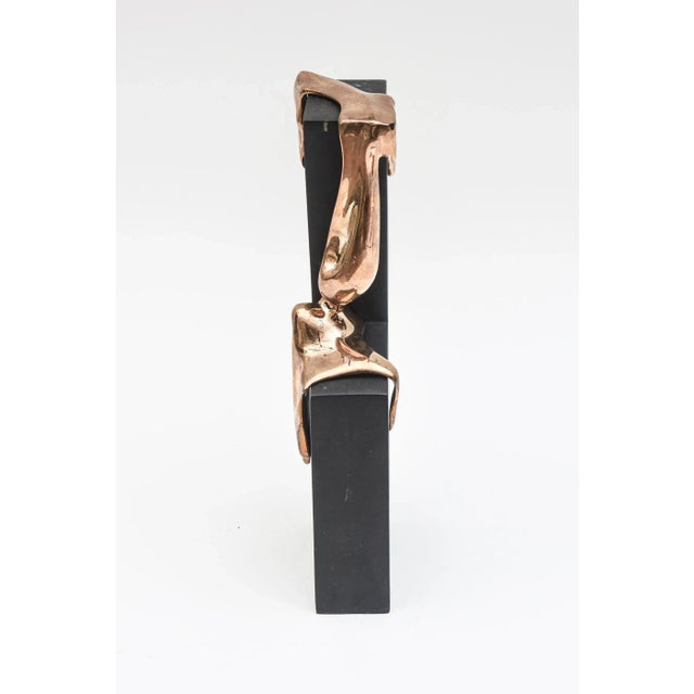 Bronze Vintage Bronze Dali Esque Cascading Sculpture With Black Metal Base Signed and Numbered For Sale - Image 8 of 12