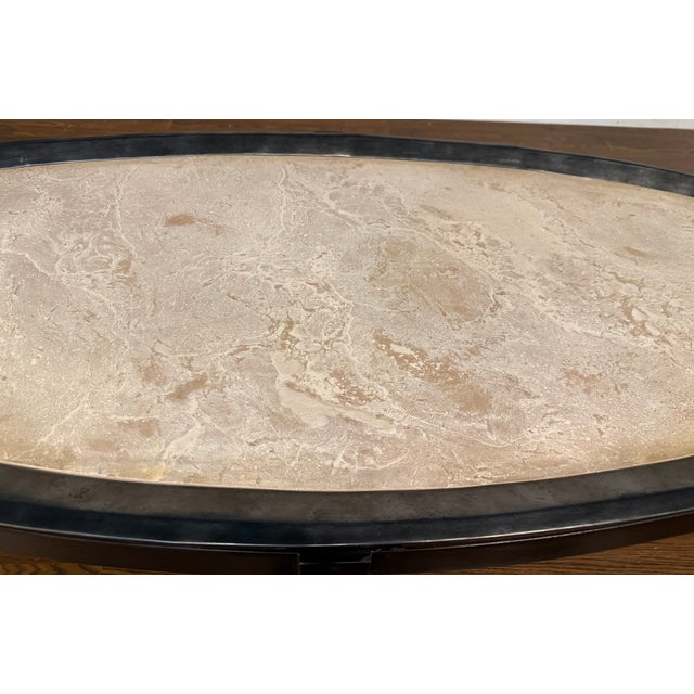 Maitland - Smith Oval Transitional Style Cocktail Table For Sale - Image 13 of 14