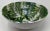 Ceramic Tropical Forest and Lime Green Palm Leaf Oversized Decorative Statement Bowl For Sale - Image 7 of 13