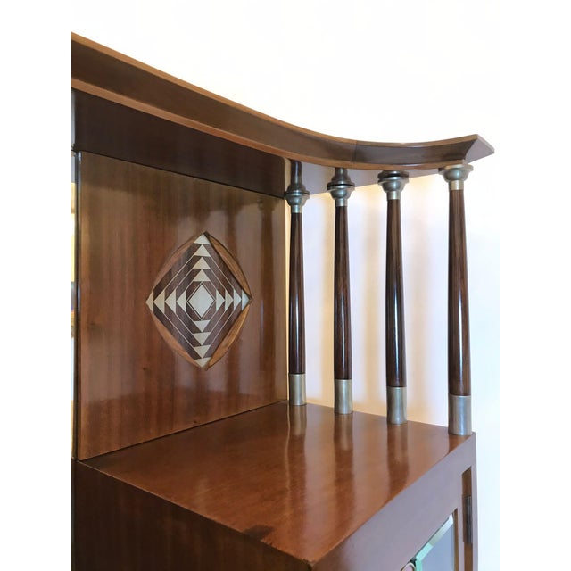 Wood Antique Art Nouveau Display Cabinet by J. & J. Herrmann, 1890s For Sale - Image 7 of 8