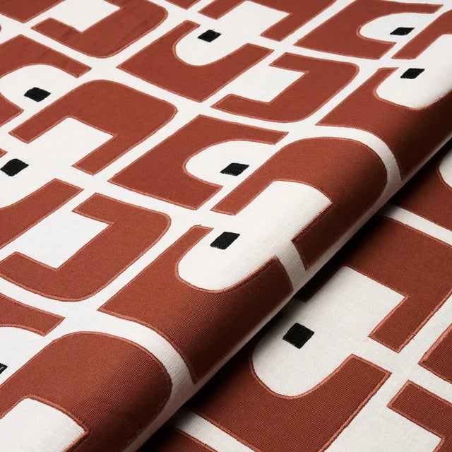 Not Yet Made - Made To Order Sample - Schumacher X Hadiya Williams Den Applique Fabric in Clay For Sale - Image 5 of 5