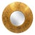 Distressed Gold and Black Round Wall Mirror For Sale