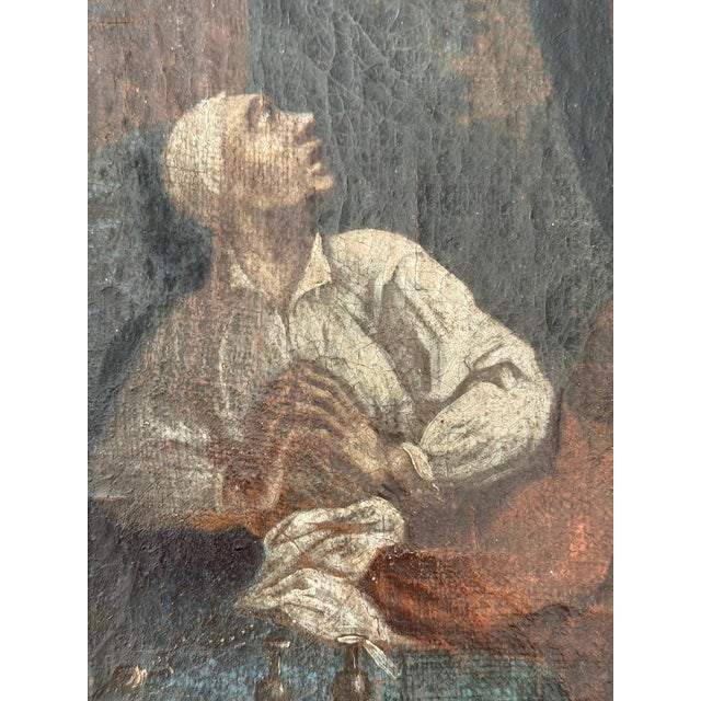 Oil Painting St Barbara Early 1800's For Sale - Image 4 of 9