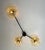 Not Yet Made - Made To Order Trio Black Powder Coat Amber Bubbles Glass Flush Mount by Fabio LTD For Sale - Image 5 of 5