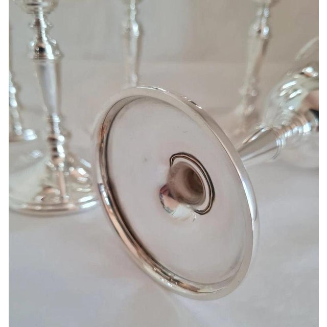 1990s Camelot Silverware Sterling Silver Goblets, 1994, Set of 6 For Sale - Image 5 of 11