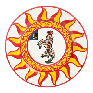 Ram Dessert Plate 7.5", Contrade Dinnerware From Siena For Sale