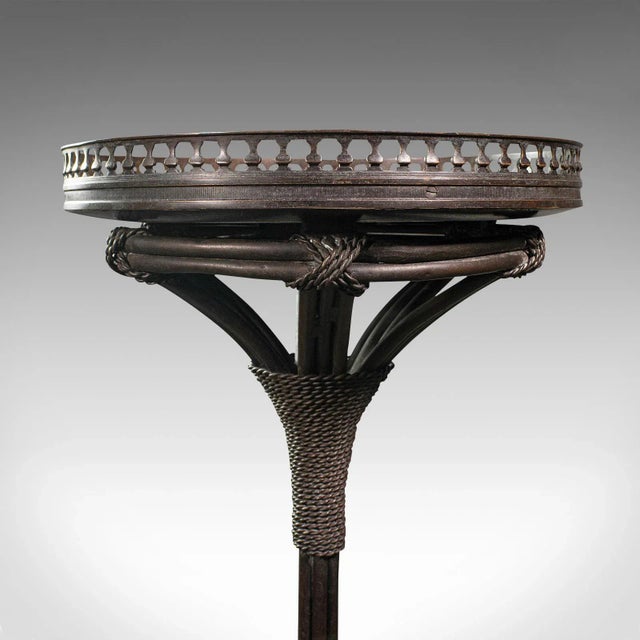 Brown 1960s Vintage English Brass Decorative Torchere For Sale - Image 8 of 13