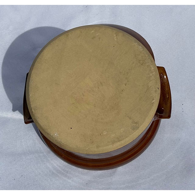 1970's Vintage Pearsons of Chesterfield Brown Glazed Stoneware Casserole Dish With Lid For Sale - Image 6 of 9