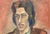 Midcentury Expressionist Portrait Signed Regone For Sale - Image 12 of 12