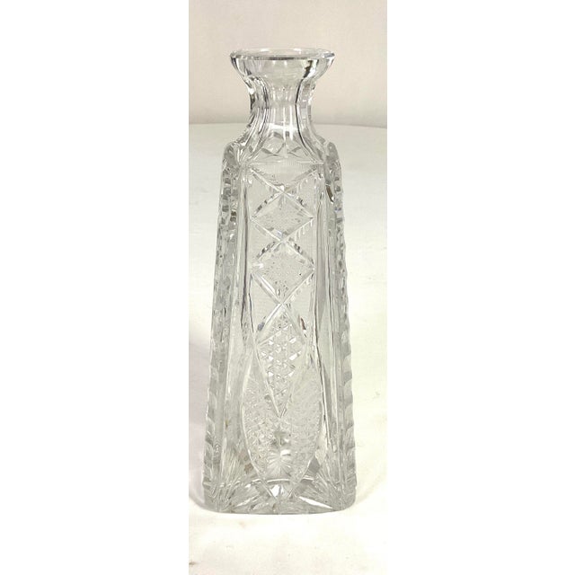 Magnificent, master craftsman cut, liquor/liqueur-unique obelisk shaped decanter High-quality lead crystal, valued force,...