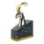 Mid 20th Century Art Deco Brass and Chrome Gazelle Impala Bust Bookend For Sale