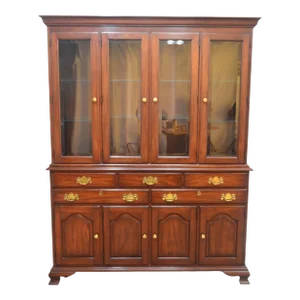 Henkel Harris Cherry Breakfront China Cabinet