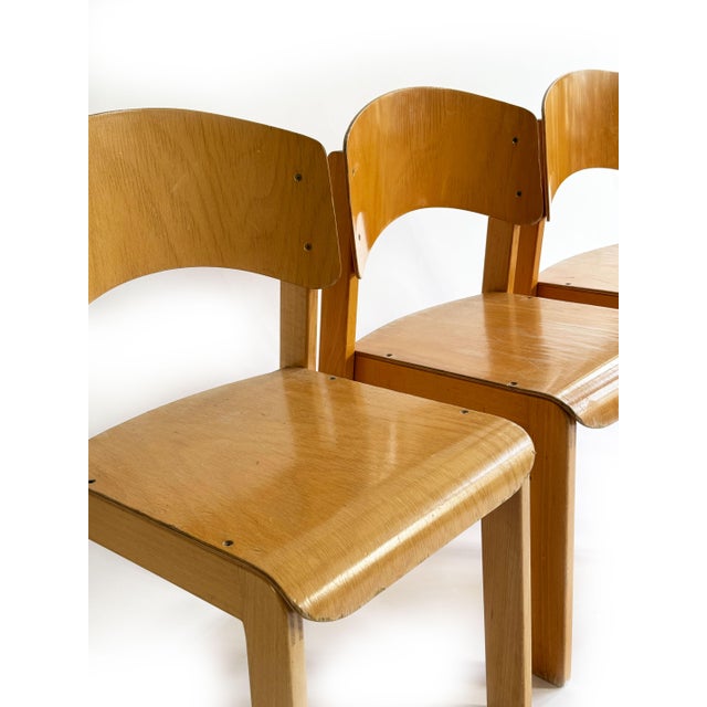 1980s Vintage Stackable Children's School Chairs, 1980s, Set of 3 For Sale - Image 5 of 6
