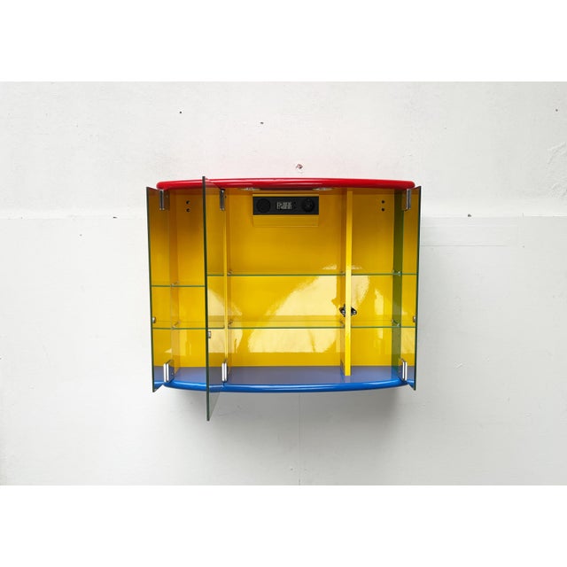 Vintage Postmodern French Bathroom Mirror Cabinet from Decotec, 1980s For Sale - Image 4 of 18