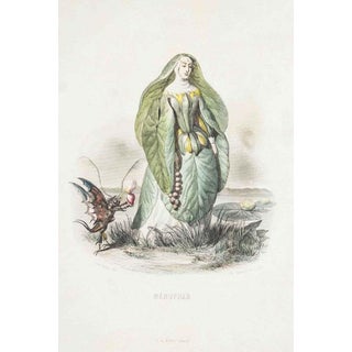 J. J. Grandville, Water Lily, 1847, Lithograph For Sale