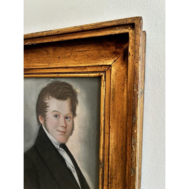 Portrait Gentleman, 1830, Pastel on Paper, Framed For Sale - Image 4 of 11
