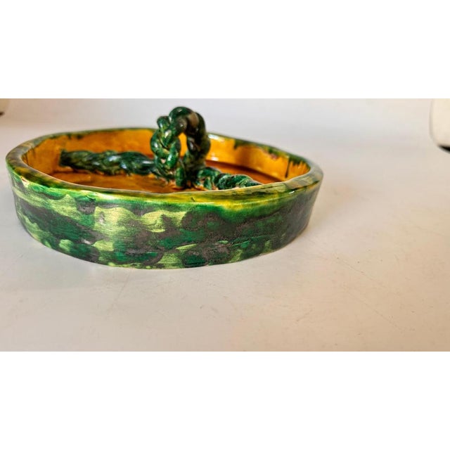 1970s Vintage French Serving Tray in Ceramic, 1970s For Sale - Image 5 of 9