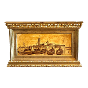 Exceptional Original Ink on Plaster Venezia Island of San Giorgio by the Twins Bugagiar