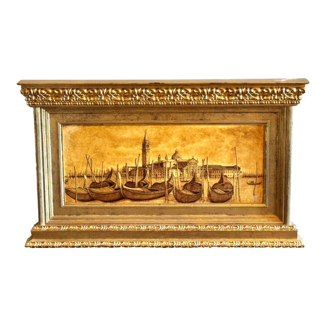 The Twins (Bugagiar) Original Ink on Plaster – "Venezia: Island of San Giorgio" For Sale