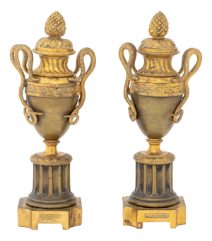 Louis XVI Style Ormolu Bronze Cassolettes, Pair