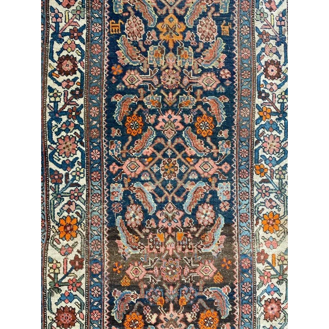 Antique Bijar Hand-Knotted Wool Runner For Sale - Image 4 of 18
