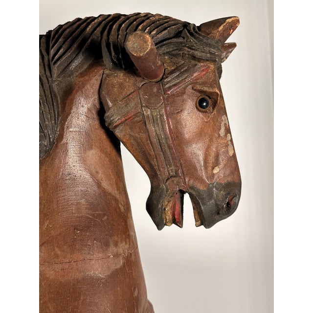 Platform Rocking Horse Floor Pull Toy for your consideration. The horse-riding toy measures approx. 24 inches tall, 22 3/4...