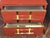 Terracotta Coloured Murano Glass Bedside Tables with Brass and Velvet Interior from Justfurnituress SRL, Set of 2 For Sale - Image 4 of 6