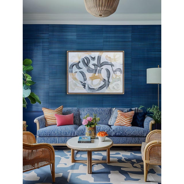 Off-white Framed Original Painting Titled Wrapped by Pamela Harmon For Sale - Image 8 of 10