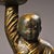 Vintage Bronze Oil Lamp With Gold Inlay - Kneeling Boy Figure For Sale - Image 10 of 10