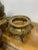 Pair of Vintage Small Marble Urns on Ornate Brass Stands For Sale - Image 4 of 5
