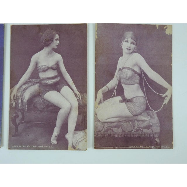 Paper Vintage 1929 Risque Arcade Card Collection Photograph Prints - Set of 12 For Sale - Image 7 of 10