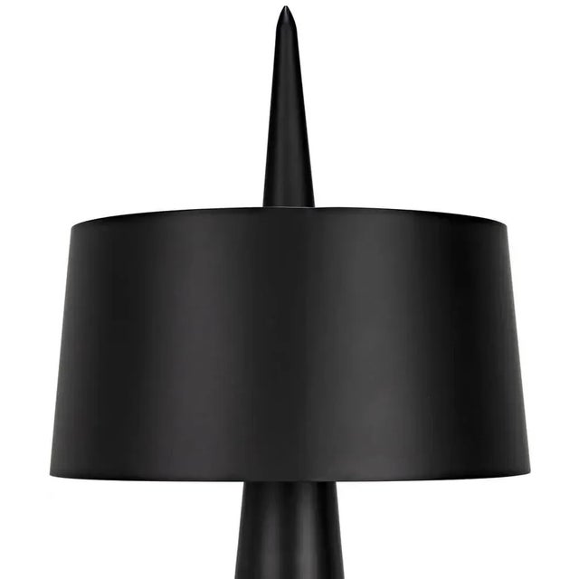 Mid-Century Modern NOIR Moray Floor Lamp, Black Iron For Sale - Image 3 of 5