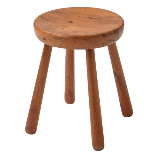 Antique Wooden Stool, France, 1960s For Sale
